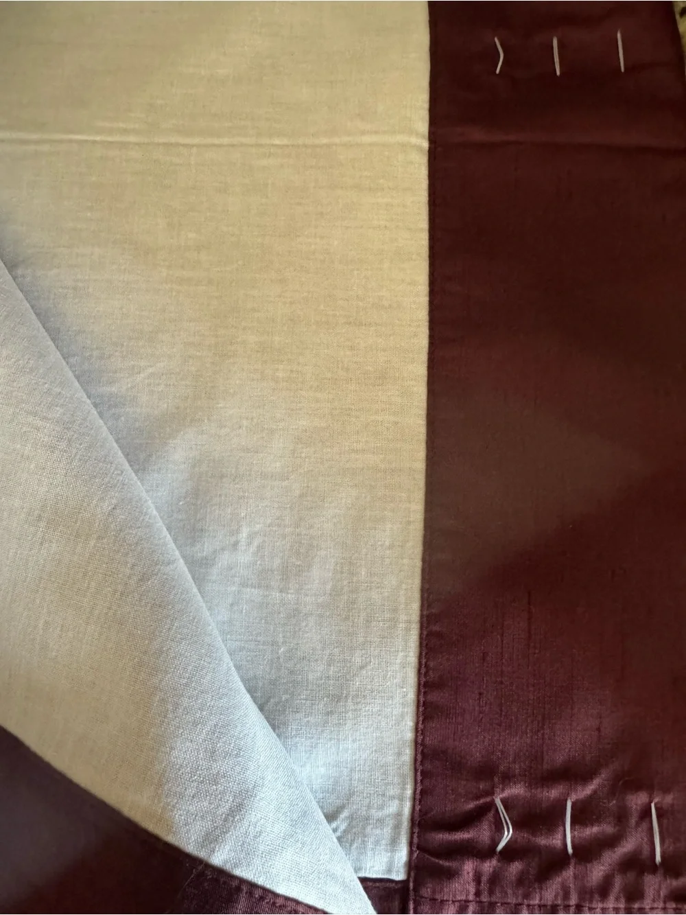 Burgundy Window Curtain Panels - Home Accents
